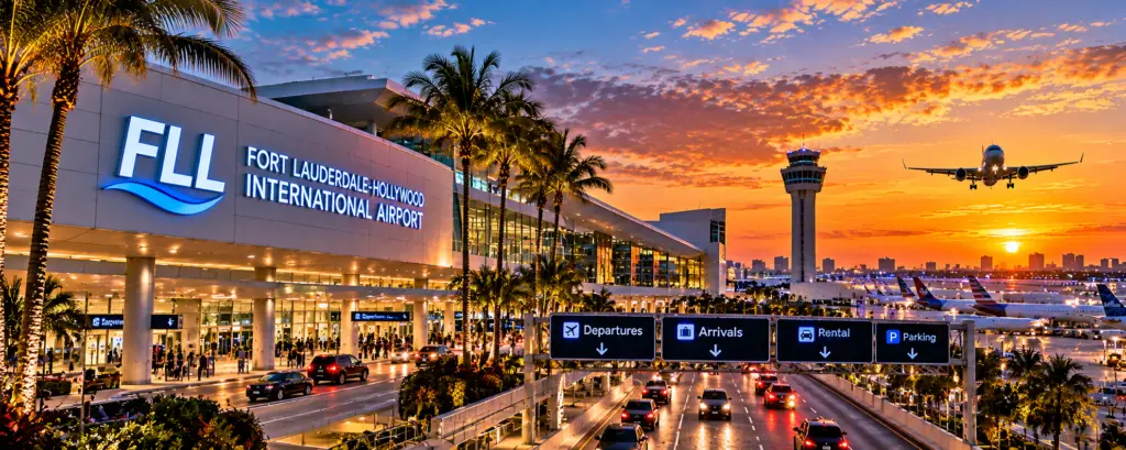 Fort Lauderdale-Hollywood International Airport at golden hour