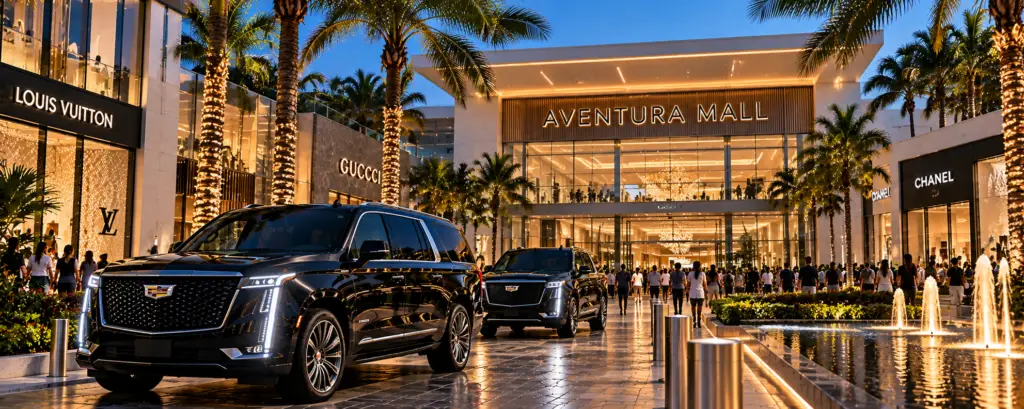 Cadillac Escalades at Aventura Mall